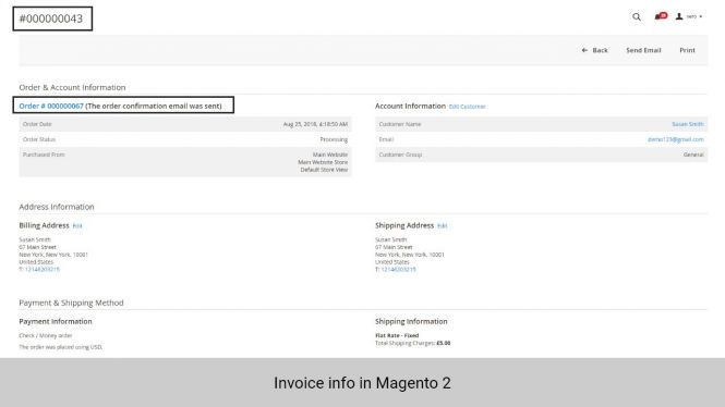 Invoice info in Magento 2